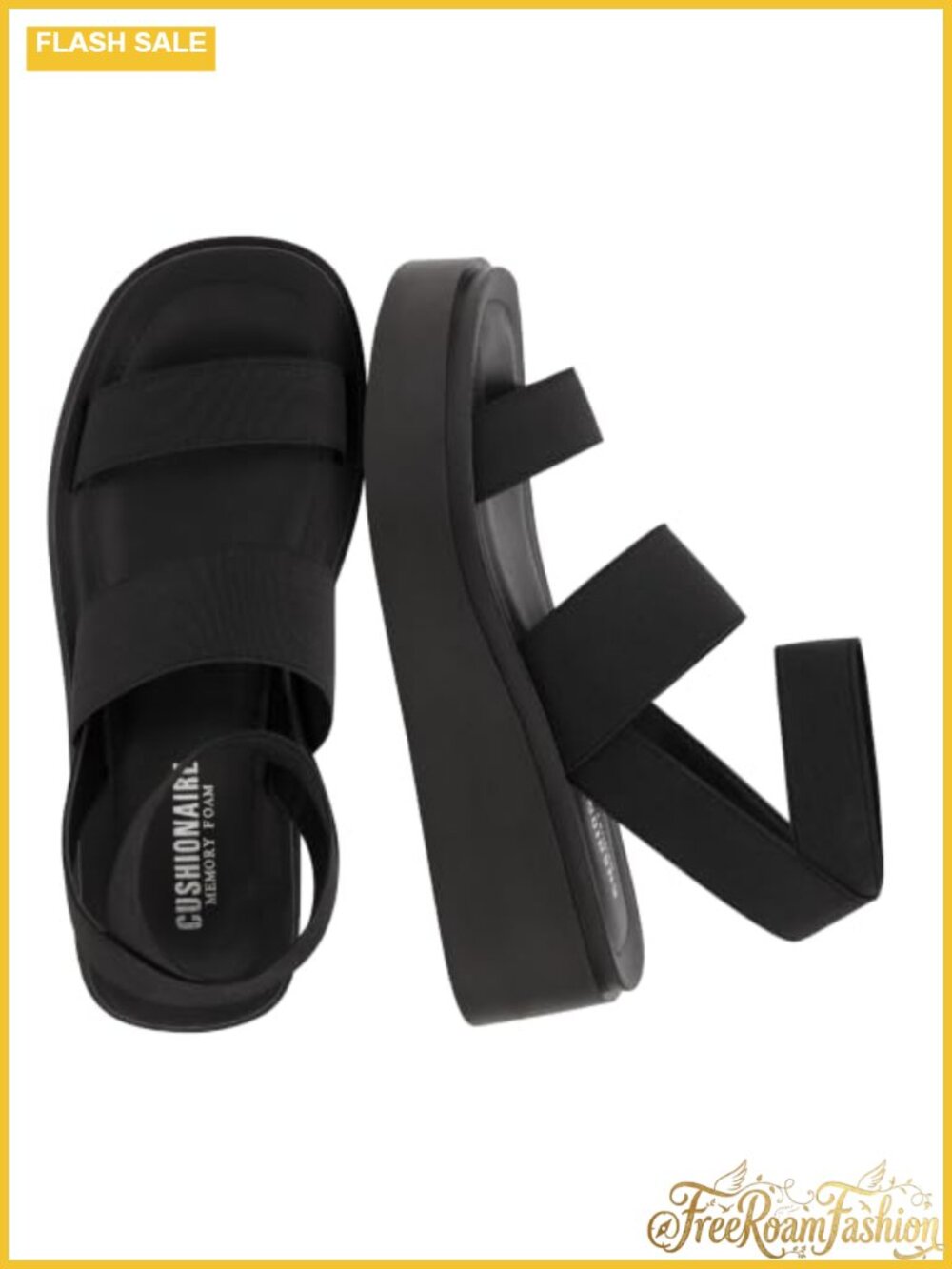 Women's Platform Wedge Sandals Memory Foam Slingback Open Toe